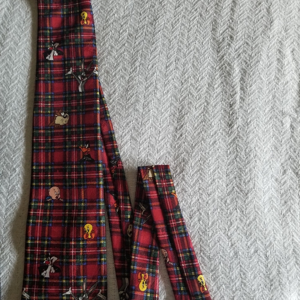Red Plaid Cartoon Print Pants